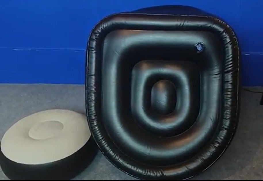 Canapé gonflable de détente avec repose-pieds, mobilier d’extérieur et d’intérieur